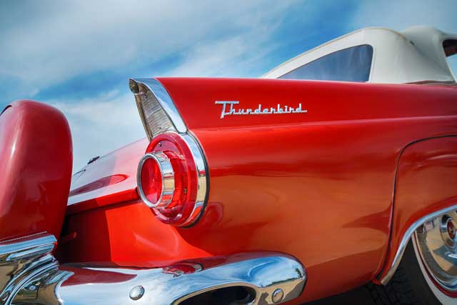 red ford thunderbird